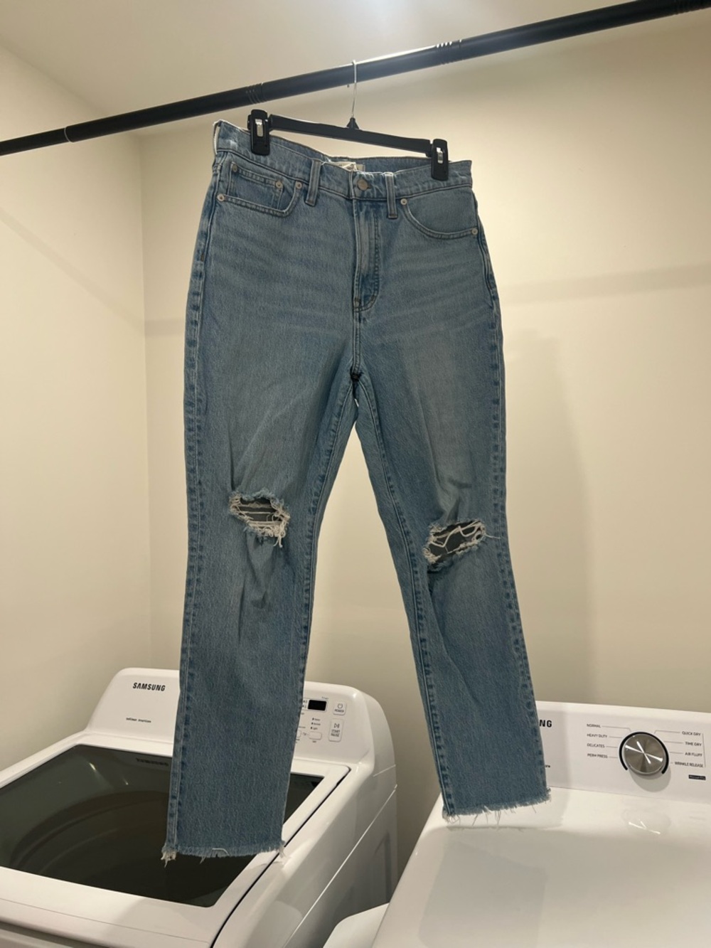Madewell Perfect Vintage Straight Leg Distressed Jean